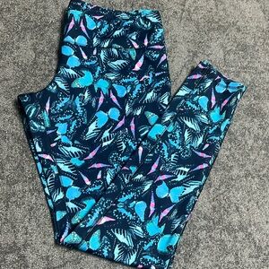 Mossimo Supply Co Blue Butterflies Yoga Leggings pants Size Large